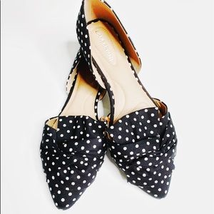 🔥Lane Bryant Polka Dot Knotted Flats Size 10